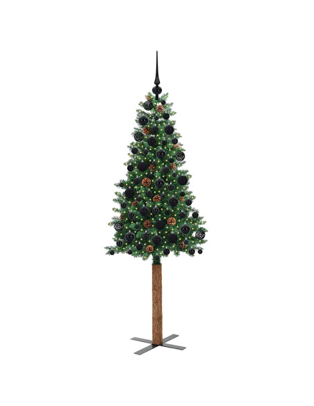 Albero di Natale snodato con 300 LED con supporto Verde 180 cm