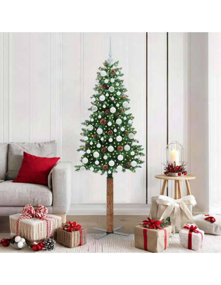 Albero di Natale snodato con 300 LED con supporto Verde 180 cm