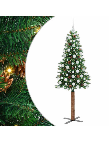 Albero di Natale snodato con 300 LED con supporto Verde 180 cm