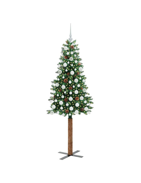 Albero di Natale snodato con 300 LED con supporto Verde 180 cm