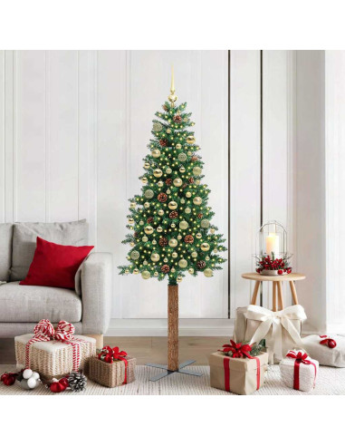 Albero di Natale snodato con 300 LED con supporto Verde 180 cm