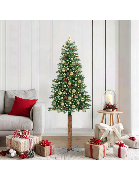 Albero di Natale snodato con 300 LED con supporto Verde 180 cm