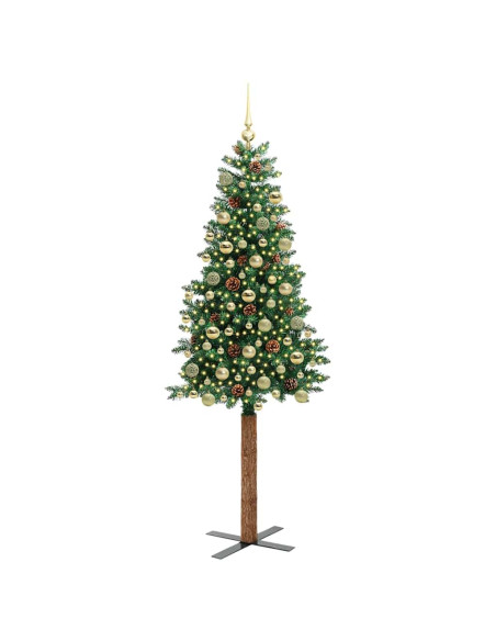 Albero di Natale snodato con 300 LED con supporto Verde 180 cm