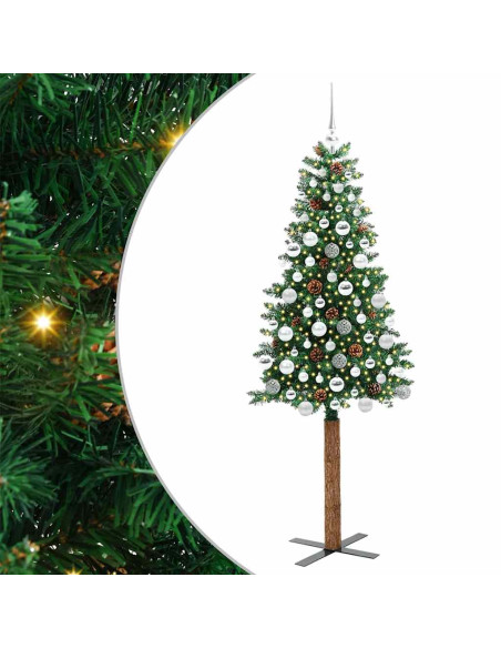 Albero di Natale snodato con 300 LED con supporto Verde 180 cm