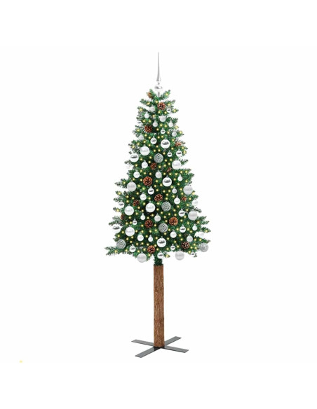 Albero di Natale snodato con 300 LED con supporto Verde 180 cm