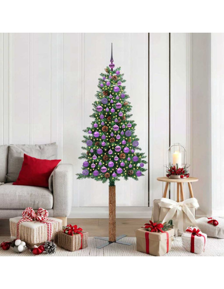Albero di Natale snodato con 300 LED con supporto Verde 180 cm