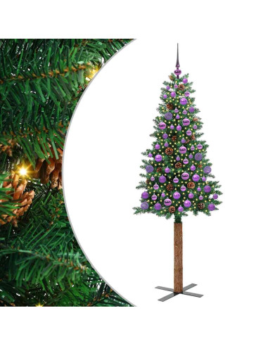 Albero di Natale snodato con 300 LED con supporto Verde 180 cm