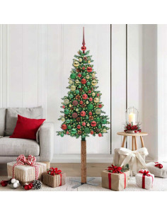 Albero di Natale snodato con 300 LED con supporto Verde 180 cm 2