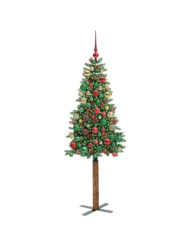 Albero di Natale snodato con 300 LED con supporto Verde 180 cm