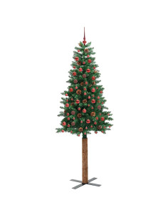 Albero di Natale snodato con 300 LED con supporto Verde 210 cm 2