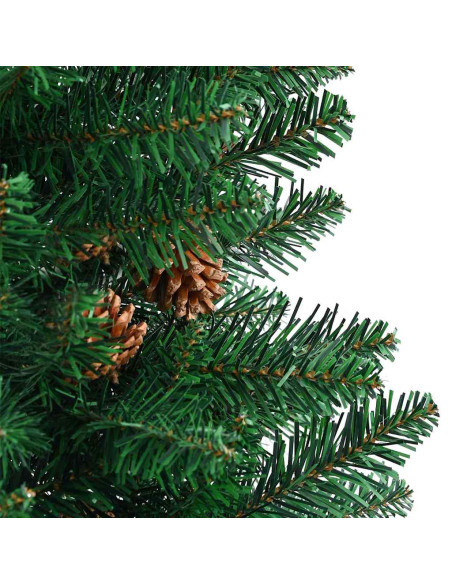 Albero di Natale snodato con 300 LED con supporto Verde 210 cm