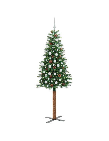 Albero di Natale snodato con 300 LED con supporto Verde 210 cm