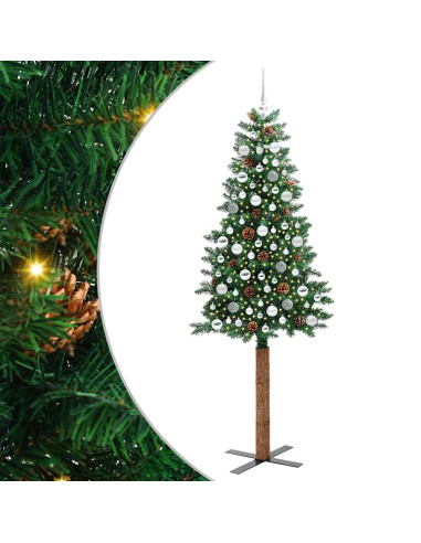 Albero di Natale snodato con 300 LED con supporto Verde 210 cm