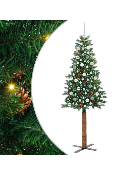 Albero di Natale snodato con 300 LED con supporto Verde 210 cm