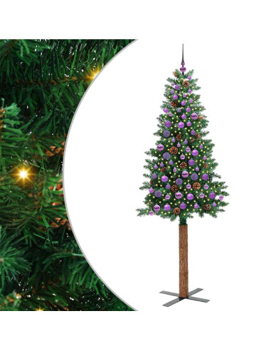 Albero di Natale snodato con 300 LED con supporto Verde 210 cm