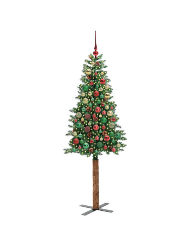 Albero di Natale snodato con 300 LED con supporto Verde 210 cm