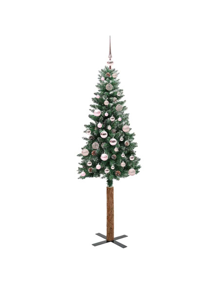Albero di Natale snodato con 150 LED Verde e Bianco 150 cm