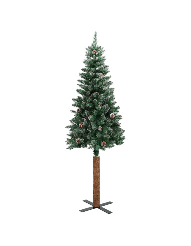 Albero di Natale snodato con 150 LED Verde e Bianco 150 cm