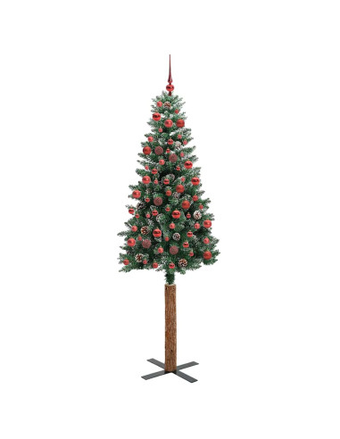 Albero di Natale snodato con 300 LED Verde e Bianco 180 cm