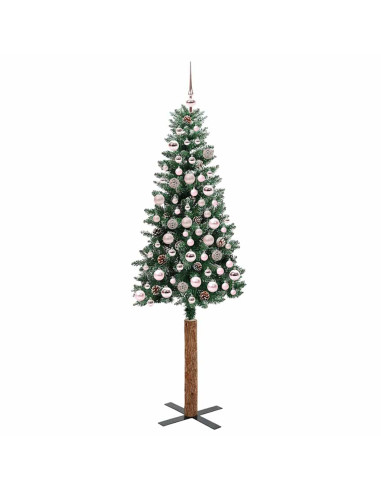 Albero di Natale snodato con 300 LED Verde e Bianco 180 cm