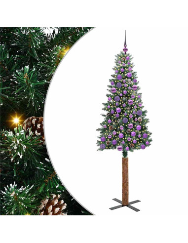 Albero di Natale snodato con 300 LED Verde e Bianco 180 cm