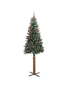 Albero di Natale snodato con 300 LED Verde e Bianco 210 cm 2