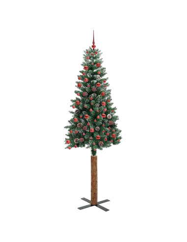 Albero di Natale snodato con 300 LED Verde e Bianco 210 cm