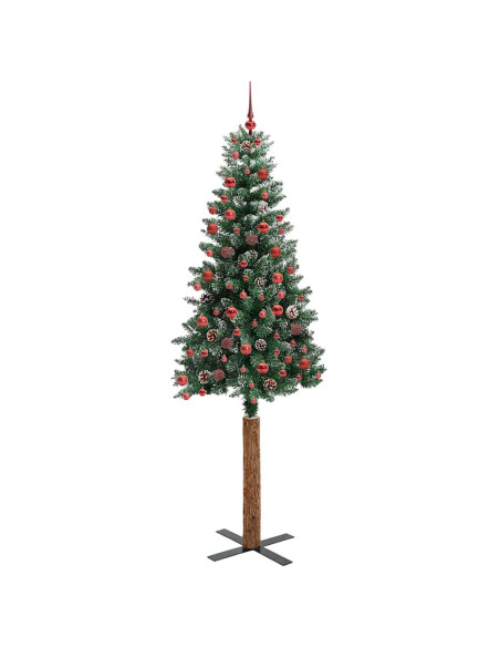 Albero di Natale snodato con 300 LED Verde e Bianco 210 cm