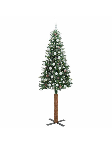 Albero di Natale snodato con 300 LED Verde e Bianco 210 cm