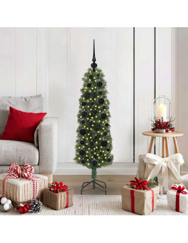 Albero di Natale artificiale with LEDs Verde 120 cm PVC