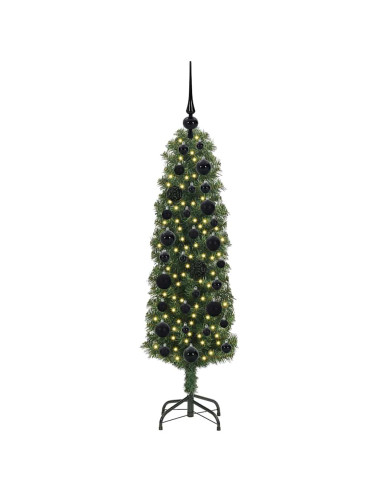 Albero di Natale artificiale with LEDs Verde 120 cm PVC
