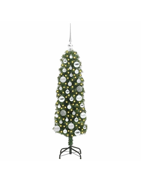 Albero di Natale artificiale with LEDs Verde 120 cm PVC