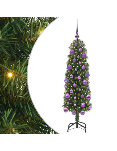 Albero di Natale artificiale with LEDs Verde 120 cm PVC