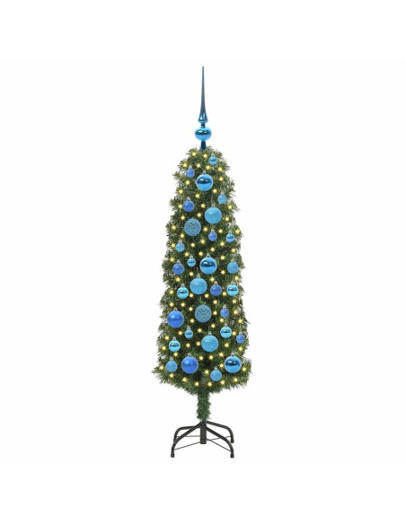 Albero di Natale artificiale with LEDs Verde 120 cm PVC