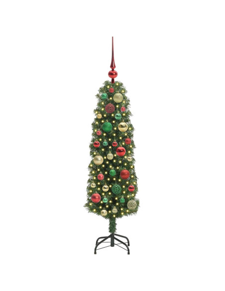 Albero di Natale artificiale with LEDs Verde 120 cm PVC