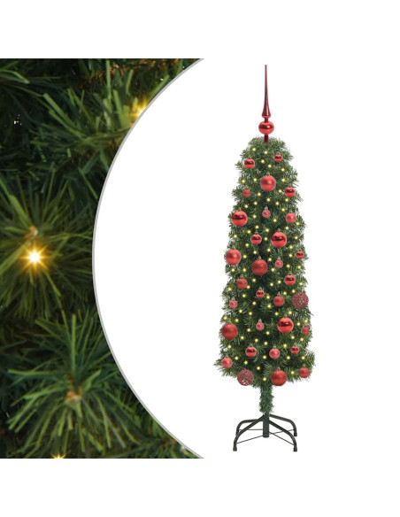 Albero di Natale artificiale with LEDs Verde 150 cm PVC