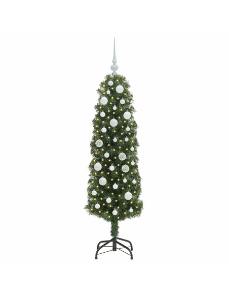 Albero di Natale artificiale with LEDs Verde 150 cm PVC