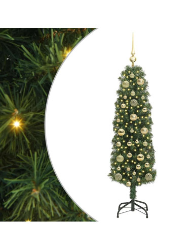 Albero di Natale artificiale with LEDs Verde 150 cm PVC