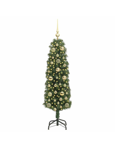 Albero di Natale artificiale with LEDs Verde 150 cm PVC