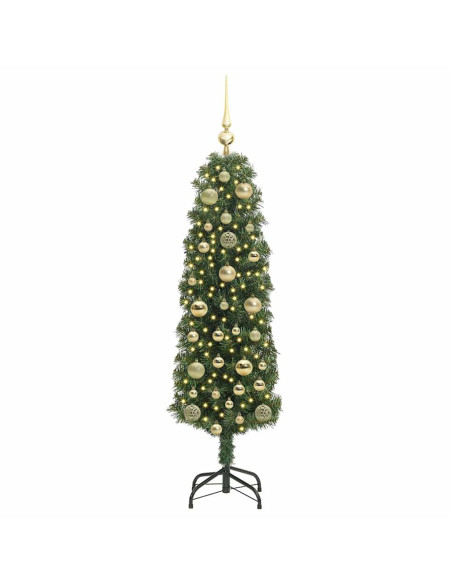 Albero di Natale artificiale with LEDs Verde 150 cm PVC