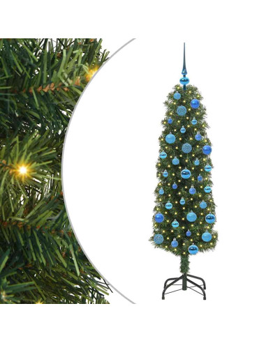 Albero di Natale artificiale with LEDs Verde 150 cm PVC