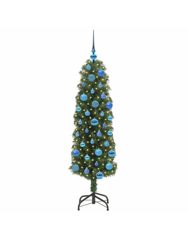 Albero di Natale artificiale with LEDs Verde 150 cm PVC