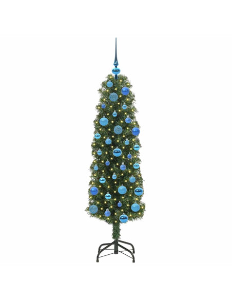 Albero di Natale artificiale with LEDs Verde 150 cm PVC