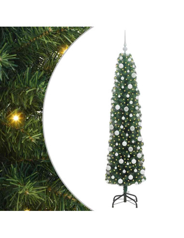 Albero di Natale snodato Verde 180 cm Plastica e metallo