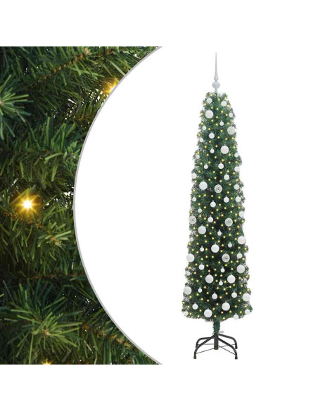Albero di Natale snodato Verde 180 cm Plastica e metallo