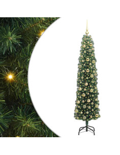 Albero di Natale artificiale con 300 LED Verde 180 cm 2