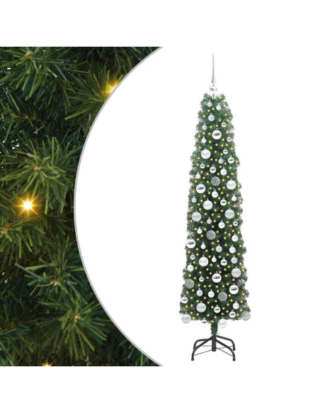 Albero di Natale snodato Verde 180 cm Plastica e metallo