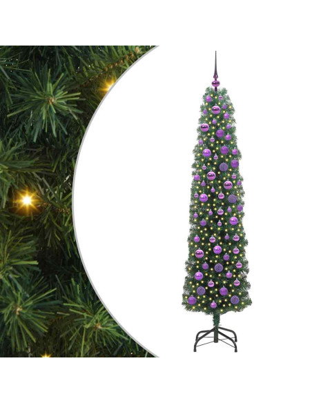 Albero di Natale snodato Verde 180 cm Plastica e metallo