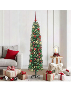 Albero di Natale snodato Verde 180 cm Plastica e metallo 2