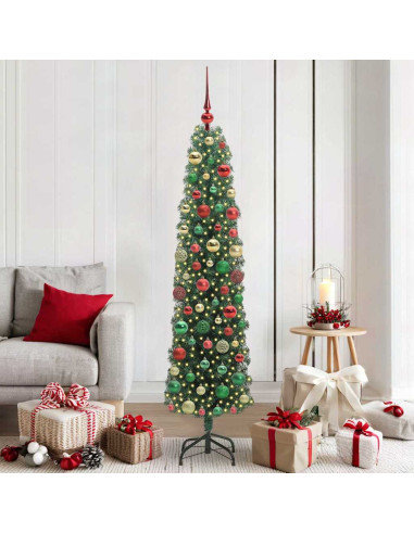 Albero di Natale snodato Verde 180 cm Plastica e metallo
